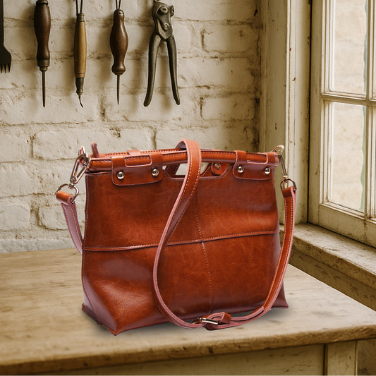 BIKUUL | Echtes Leder Retro-Damen-Messenger-Tasche