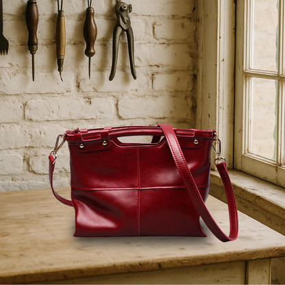 BIKUUL | Echtes Leder Retro-Damen-Messenger-Tasche