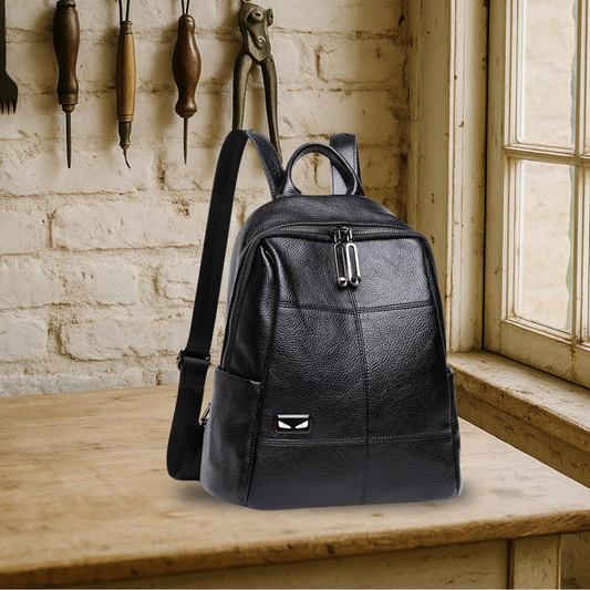 BIKUUL | Laptop-sicherer Lederrucksack